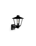 Aplique Exterior Kinno E27 25 w sin Bombilla, Color Negro, Luz Hacia Arriba PHILIPS