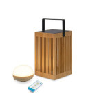 Farol Solar de Mano Okinawa, con Bombilla Recargable, 14 x 14 x 24 cm NEW GARDEN