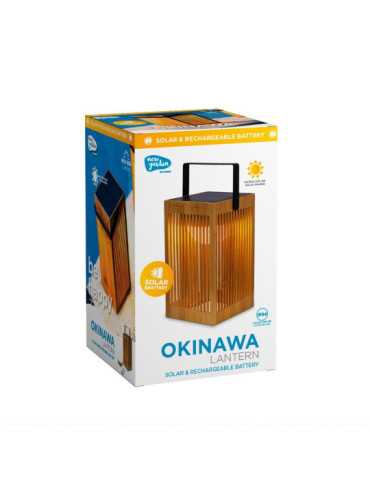 Farol Solar de Mano Okinawa, con Bombilla Recargable, 14 x 14 x 24 cm NEW GARDEN 2