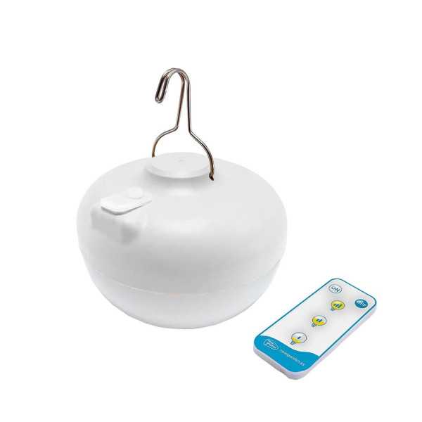 Bombilla Portátil Recargable Cherry, Color Blanco, Luz Cálida, Uso Exterior, Ø11 x 9 cm NEW GARDEN