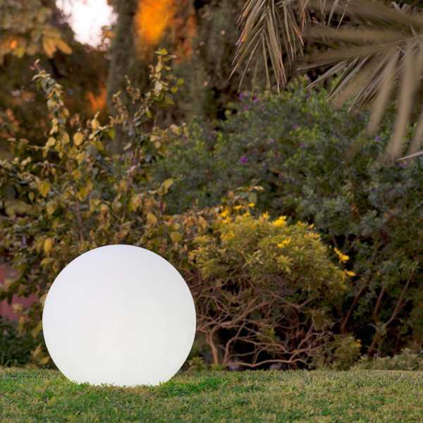 Lámpara Redonda Flotante Buly 40, Solar y Batería Recargable, RGB, Ø40 x 35 cm NEW GARDEN