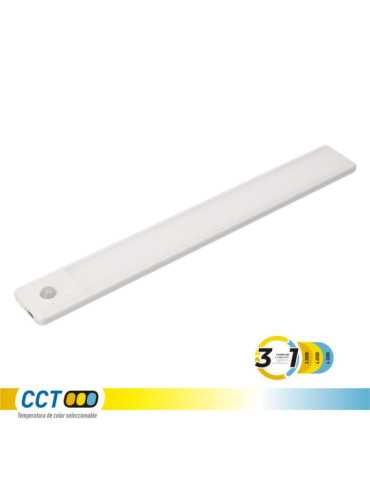 Regleta LED Regulable y Recargable con Sensor, Magnética, 2,5 W, 3CCT, 2200 mAh, 14 x 40 x 606 mm EDM