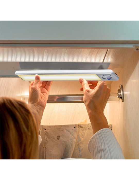 Regleta LED Regulable y Recargable con Sensor, Magnética, 2,5 W, 3CCT, 2200 mAh, 14 x 40 x 606 mm EDM