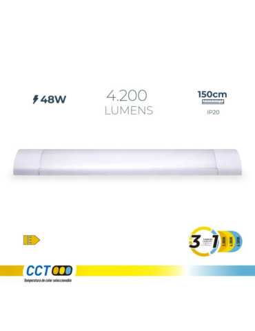 Regleta LED 48 W 3CCT 4200 lm 150 x 12 x 3,1 cm EDM