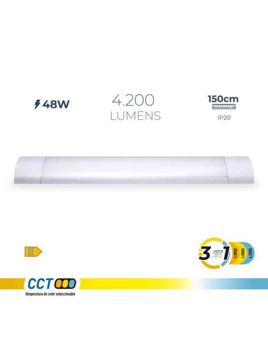 Regleta LED 48 W 3CCT 4200 lm 150 x 12 x 3,1 cm EDM