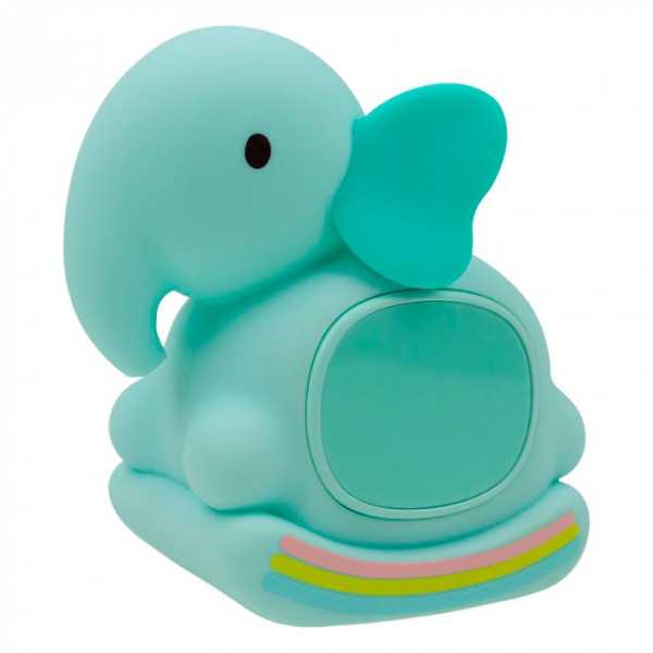 Lámpara Nocturna LED RGB Recargable con Despertador Modelo Elefante Mecedora MARY´S