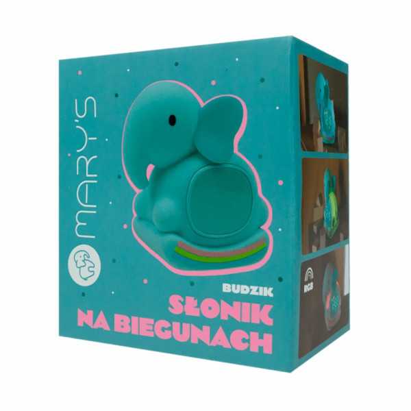 Lámpara Nocturna LED RGB Recargable con Despertador Modelo Elefante Mecedora MARY´S