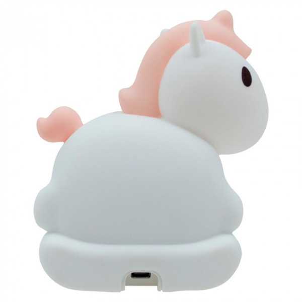 Lámpara Nocturna LED RGB Recargable con Despertador Modelo Unicornio Mecedora MARY´S