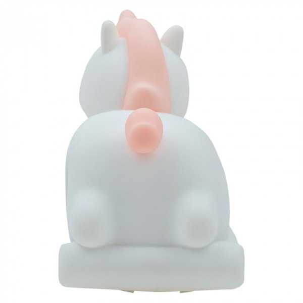 Lámpara Nocturna LED RGB Recargable con Despertador Modelo Unicornio Mecedora MARY´S