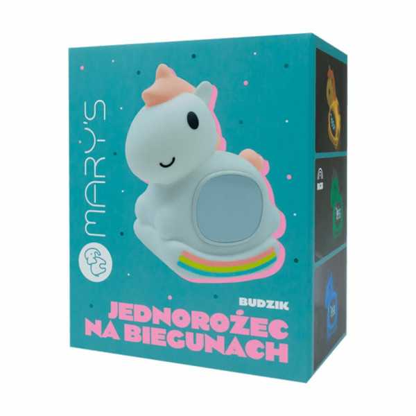 Lámpara Nocturna LED RGB Recargable con Despertador Modelo Unicornio Mecedora MARY´S