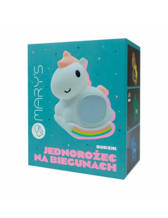 Lámpara Nocturna LED RGB Recargable con Despertador Modelo Unicornio Mecedora MARY´S