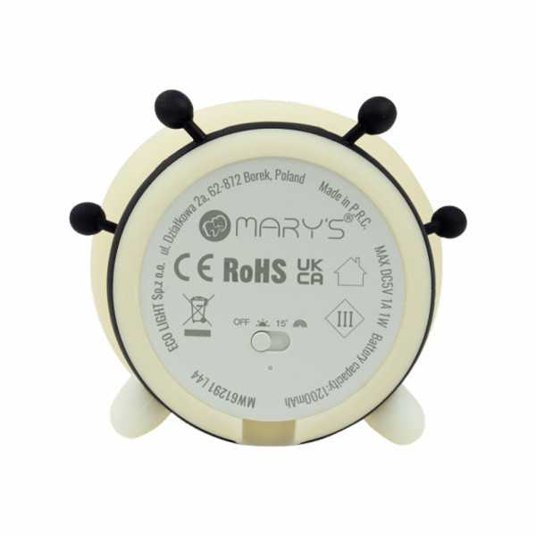 Lámpara Nocturna LED RGB Recargable Modelo Abeja MARY´S