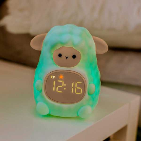 Lámpara Nocturna LED RGB Recargable con Despertador Modelo Oveja MARY´S