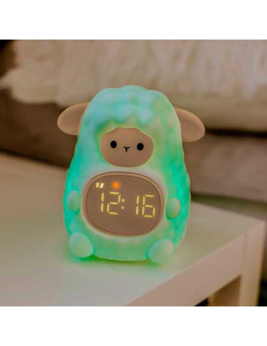 Lámpara Nocturna LED RGB Recargable con Despertador Modelo Oveja MARY´S