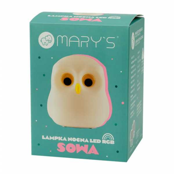Lámpara Nocturna LED RGB Recargable Modelo Búho MARY´S