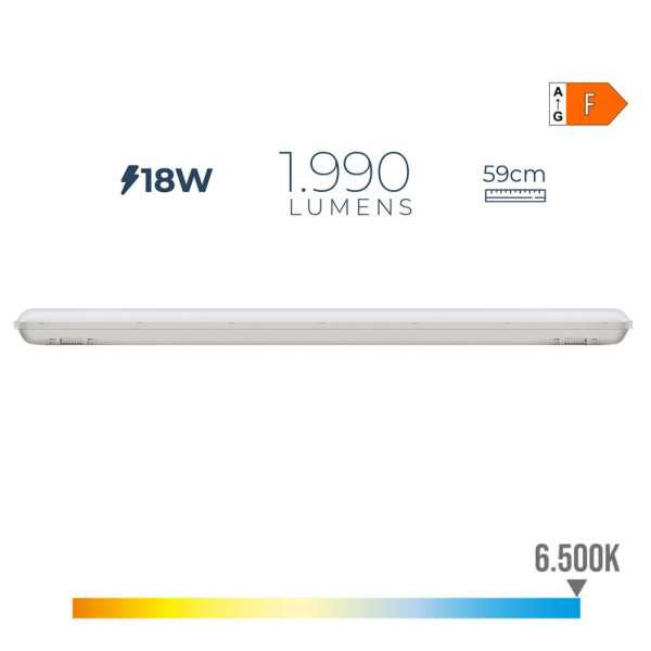 Regleta Estanca LED IP65 18 w 1990 lm 6500 k Luz Fria 5,9 x 59 x 6,6 cm EDM