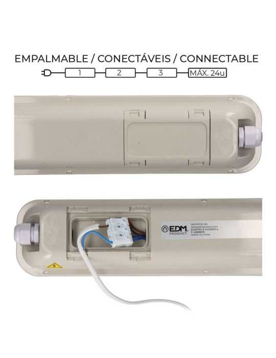 Regleta Estanca LED IP65 18 w 1990 lm 6500 k Luz Fria 5,9 x 59 x 6,6 cm EDM