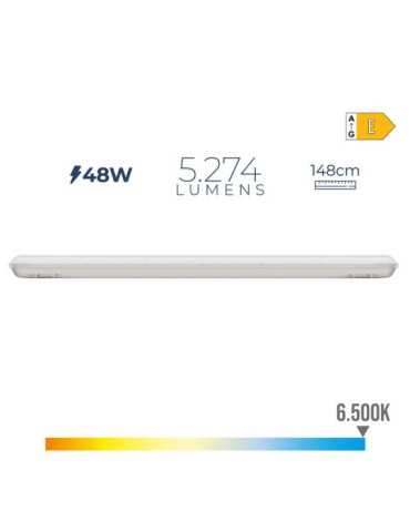 Regleta Estanca LED IP65 48 w 5274 lm 6500 k Luz Fria 8,6 x 148 x 6,6 cm EDM