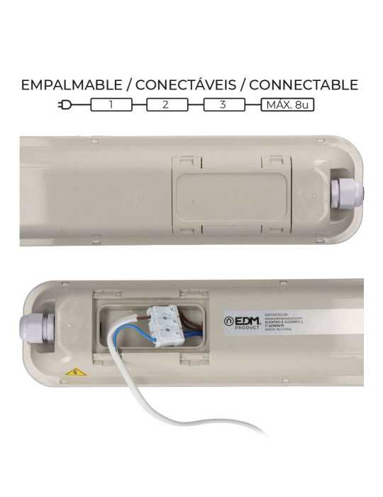 Regleta Estanca LED IP65 48 w 5274 lm 6500 k Luz Fria 8,6 x 148 x 6,6 cm EDM