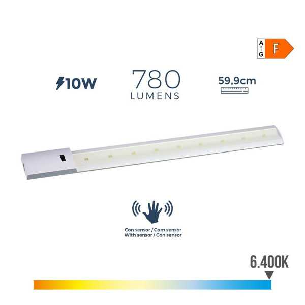 Regleta LED con Sensor 10 W 780 lm 6500 K Luz Fria 59,9 x 5,5 cm EDM