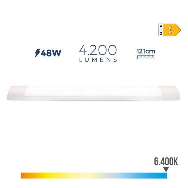 Regleta LED 48 W 6500 K Luz Fría 4200 lm 121,3 x 3,1 x 12 cm EDM