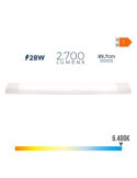 Regleta LED 28 W 6500 K Luz Fría 2700 lm 89,7 x 3,1 x 8 cm EDM