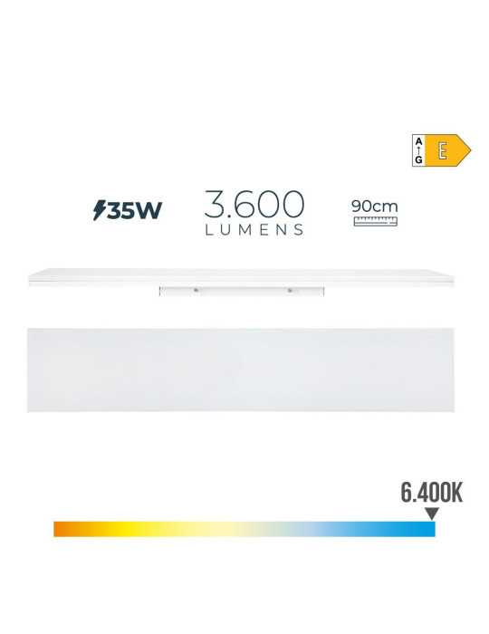 Regleta LED 35 W 6400 K Luz Fría 3600 lm 12 x 90 x 4,5 cm EDM
