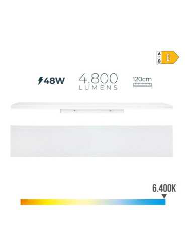 Regleta LED 48 W 6400 K Luz Fría 4800 lm 12 x 120 x 4,5 cm EDM