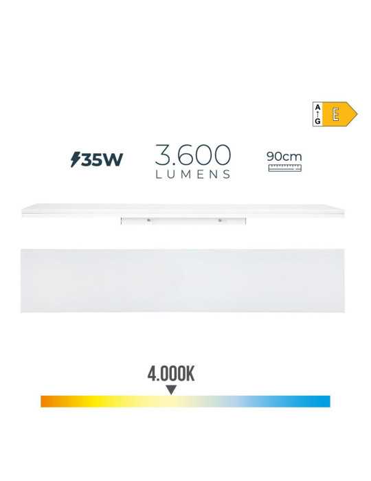 Regleta LED 35 W 4000 K Luz Día 3600 lm 90 x 4.5 x 12 cm EDM