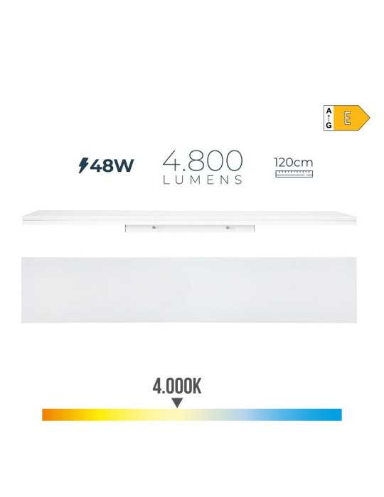 Regleta LED 48 W 4000 K Luz Día 4800 lm 12 x 120 x 4,5 cm EDM