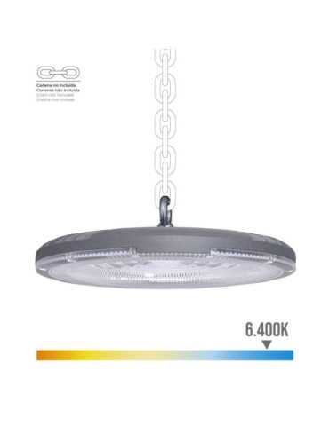 Campana LED 100 W, 6400 K, 10.000 lm, Ø26 x 4,5 cm EDM