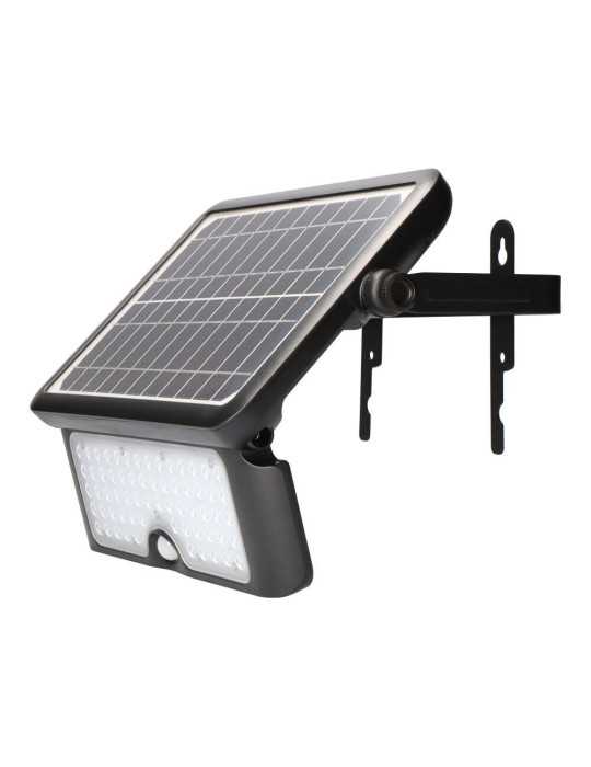 Aplique Solar 10W 1150lm Recargable. Sensor Presencia (2-8m) Color Negro 27,5x19,6cm EDM