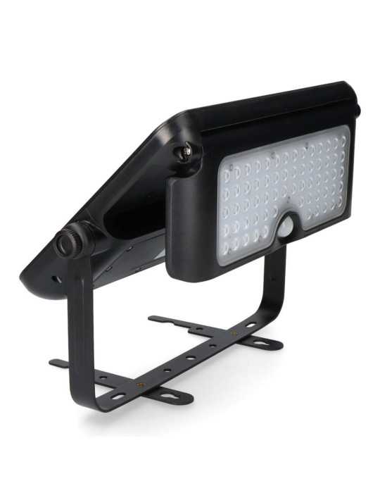 Aplique Solar 10W 1150lm Recargable. Sensor Presencia (2-8m) Color Negro 27,5x19,6cm EDM