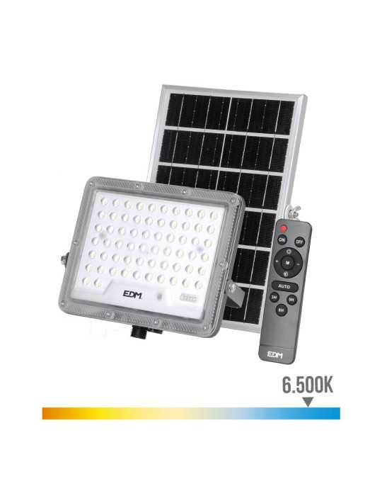 Foco Proyector Solar Slim 300 W 2500 lm 6500 K Luz Fría EDM