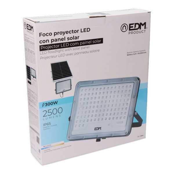 Foco Proyector Solar Slim 300 W 2500 lm 6500 K Luz Fría EDM