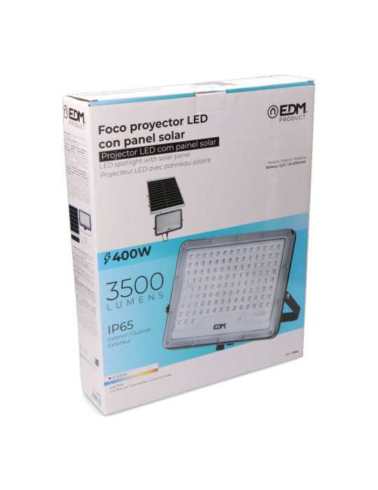Foco Proyector Solar Slim 400 W 3500 lm 6500 K Luz Fría EDM