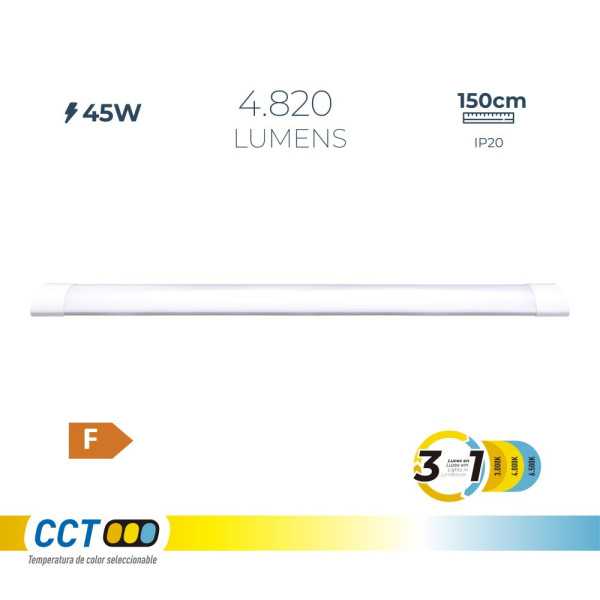 Regleta LED 45 W 3CCT 4820 lm 150 x 2,6 x 7,4 cm EDM