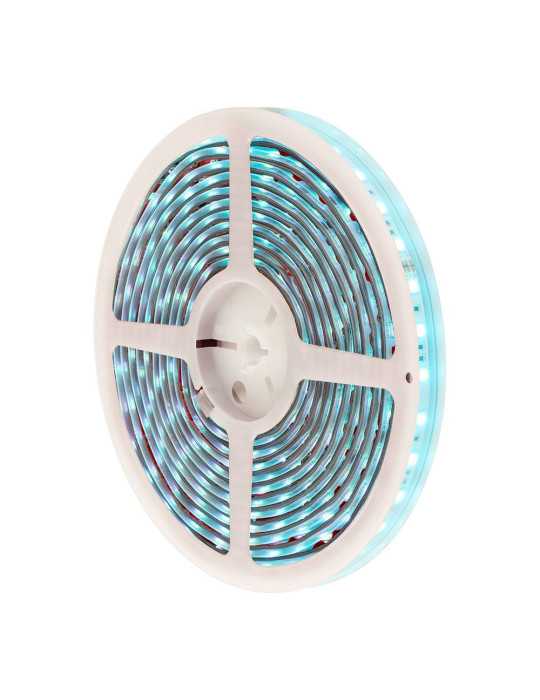 Tira LED Adhesiva 4,5 W/m 20 lm/W 24 V DC IP65, 5 m x 12 mm, RGB, Multicolor, WIFI Tuya App EDM