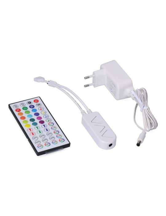 Tira LED Adhesiva 4,5 W/m 20 lm/W 24 V DC IP65, 5 m x 12 mm, RGB, Multicolor, WIFI Tuya App EDM