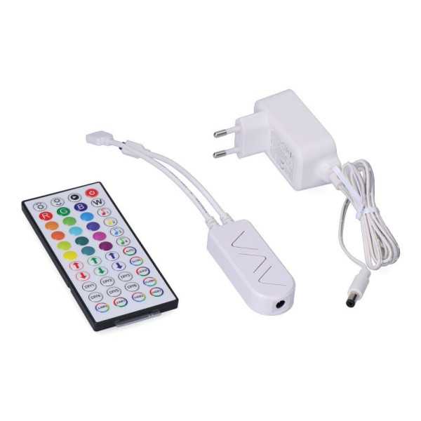 Controlador + Mando + Transformador para Tira de LED RGB 31933 EDM