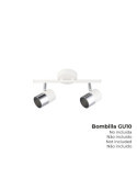 Foco 2 Elementos Modelo Moon GU-10 (Bombilla No Incluida) Color Cromo+blanco Hueso 30 x 7,6 x 15,2 cm EDM
