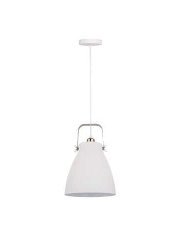 Lámpara de Techo, Colgante, E27, Blanco + Nickel, Ø270 x 1200 mm FBRIGHT