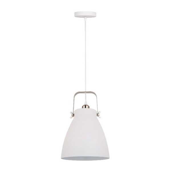 Lámpara de Techo, Colgante, E27, Blanco + Nickel, Ø270 x 1200 mm FBRIGHT