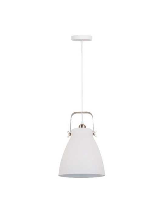 Lámpara de Techo, Colgante, E27, Blanco + Nickel, Ø270 x 1200 mm FBRIGHT