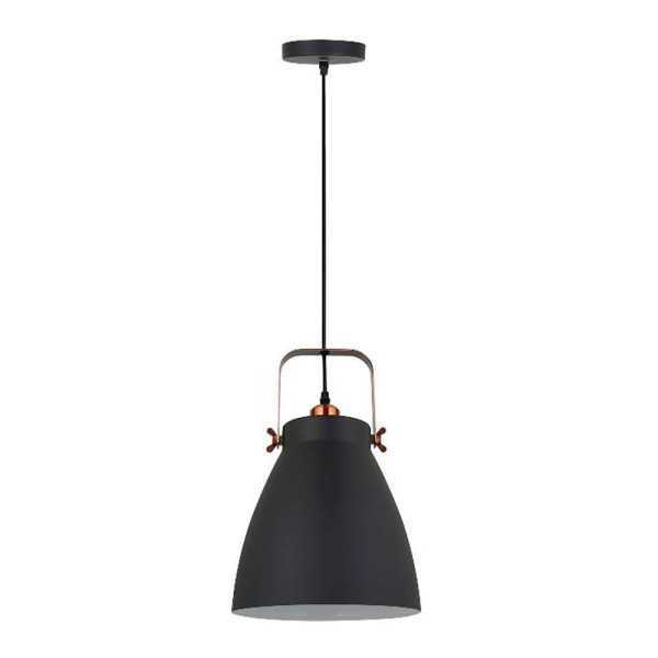 Lámpara de Techo, Colgante, E27, Negro + Cobre, Ø270 x 1200 mm FBRIGHT