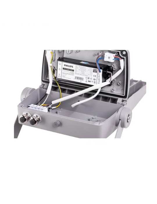 Foco Proyector LED 150 W 4000 K 21.000 lm 220 - 240 V IP66 IK08 RAL7037, Driver y LEDS Philips, Luz Dia THORGEON