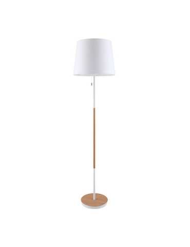 Lámpara de Pie, E27, Madera+blanco, Ø400 x 1570 mm FBRIGHT