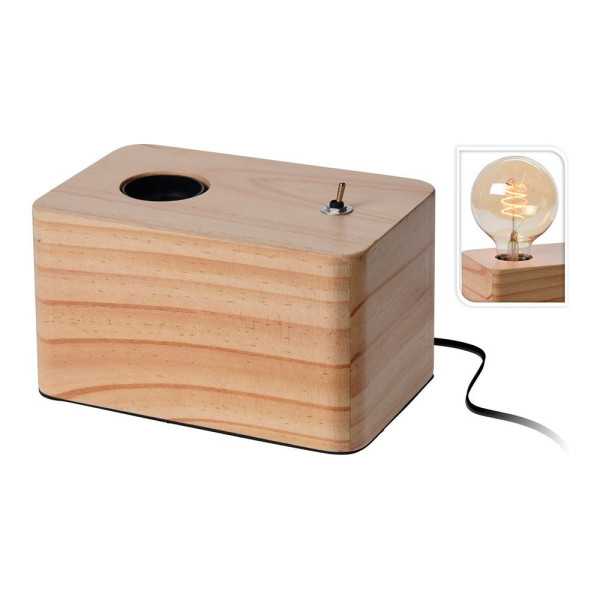 Lámpara con Base de Madera 20 x 8 x 9 cm ATMOSPHERA