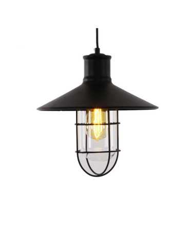 Lámpara de Techo Metalica Vintage E27 60W Color Negro Ø27 x 28 cm EDM
