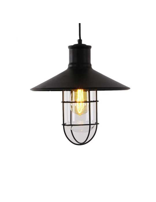 Lámpara de Techo Metalica Vintage E27 60W Color Negro Ø27 x 28 cm EDM